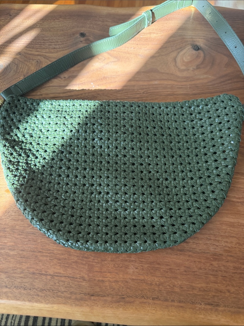 Clare V Loden Olive Green Woven Grande Fanny - Picture 3 of 4